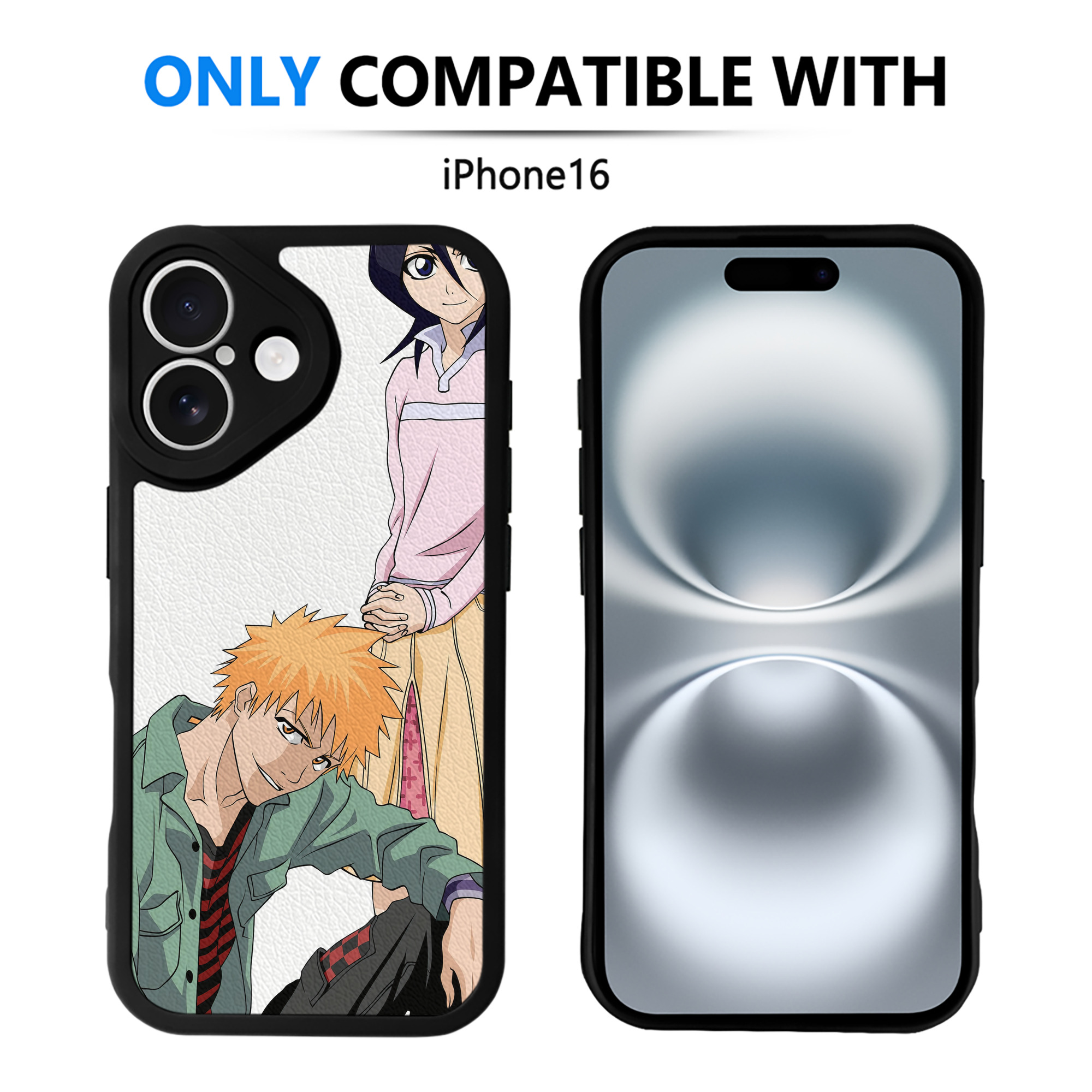 （画像用） ブリーチ BLEACH 【iPhone 16シリーズ対応】シリコンスマホケース（レザー調） 材質：シリコン